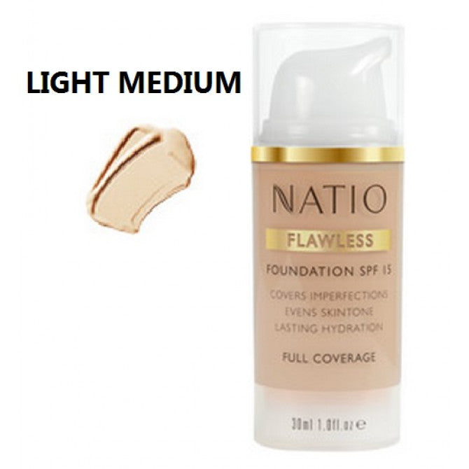 NATIO Flawless Foundation SPF 15 - Light Medium