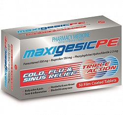 MAXIGESIC PE Cold Flu&Sinus Relf 50