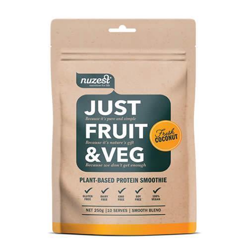 Nuzest Just Fruit & Veg Pouch 250g - Fresh Coconut