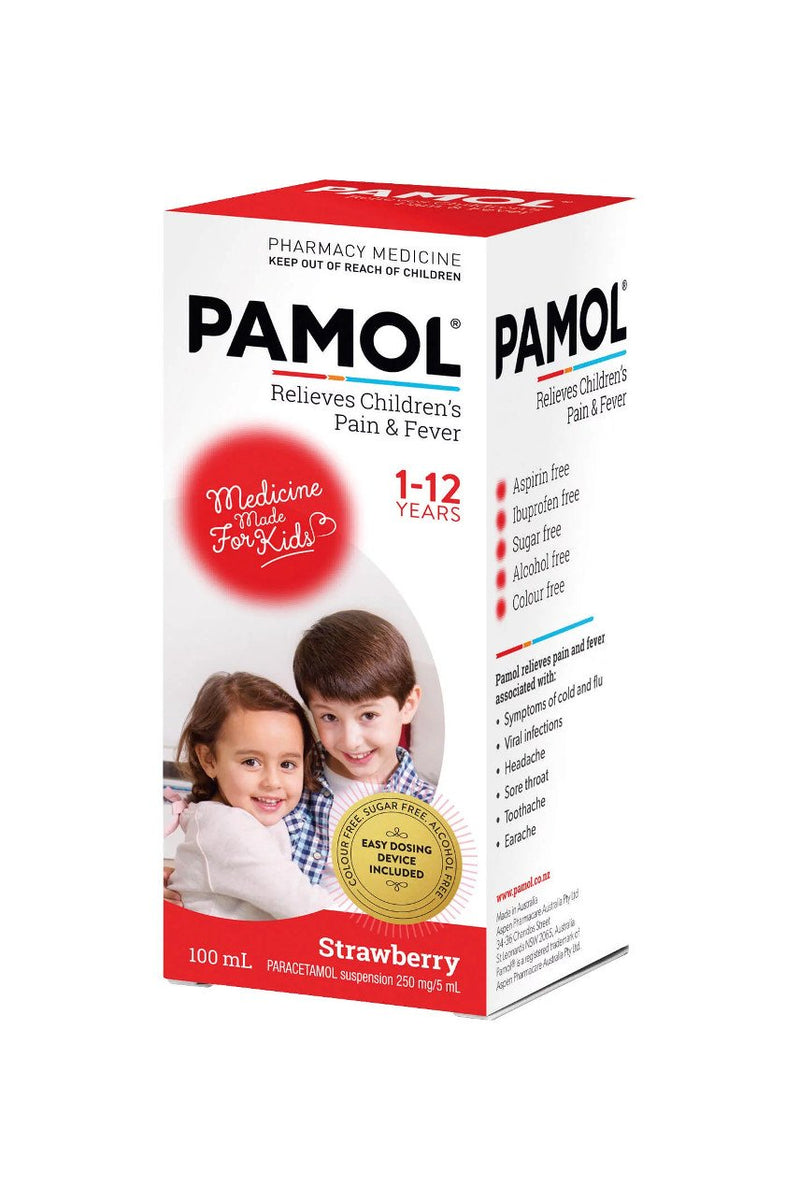 PAMOL All Ages Strawberry C/F 100ml