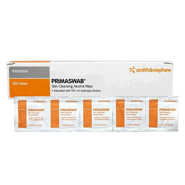 SMITH & NEPHEW PRIMASWAB Skin Cleansing Alcohol Wipe Single