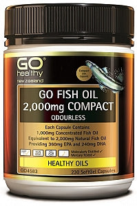 GO Fish Oil 2000mg Comp. 200cap 2pk