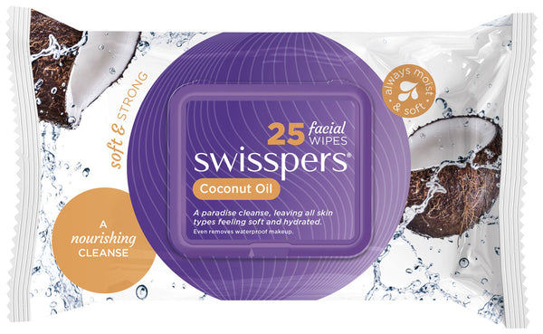 SWISSPERS Facial Wipes Coconut Oil 25