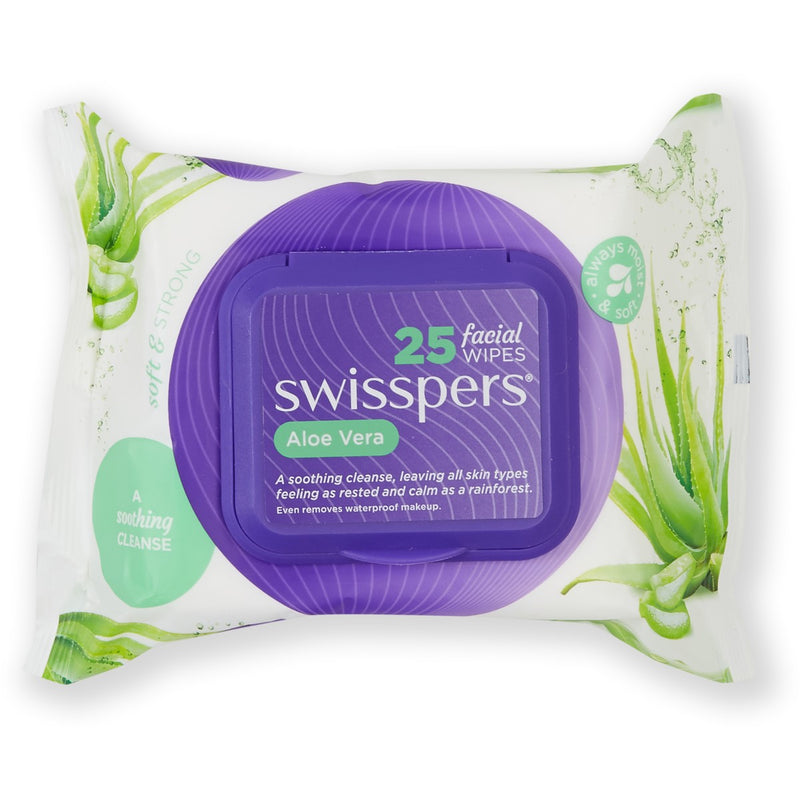 SWISSPERS Aloe Facial Wipes 25s