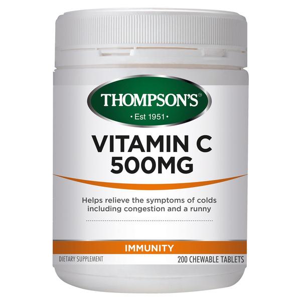 Thompson's Vitamin C 500mg Chewable 200tabs